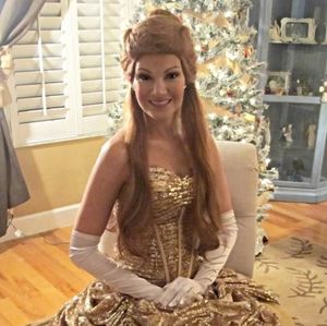Adult Gold Belle Dress and Wig